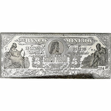 France, Timbre, Banco Minero, Cinco Pesos, Silver, MS(63)