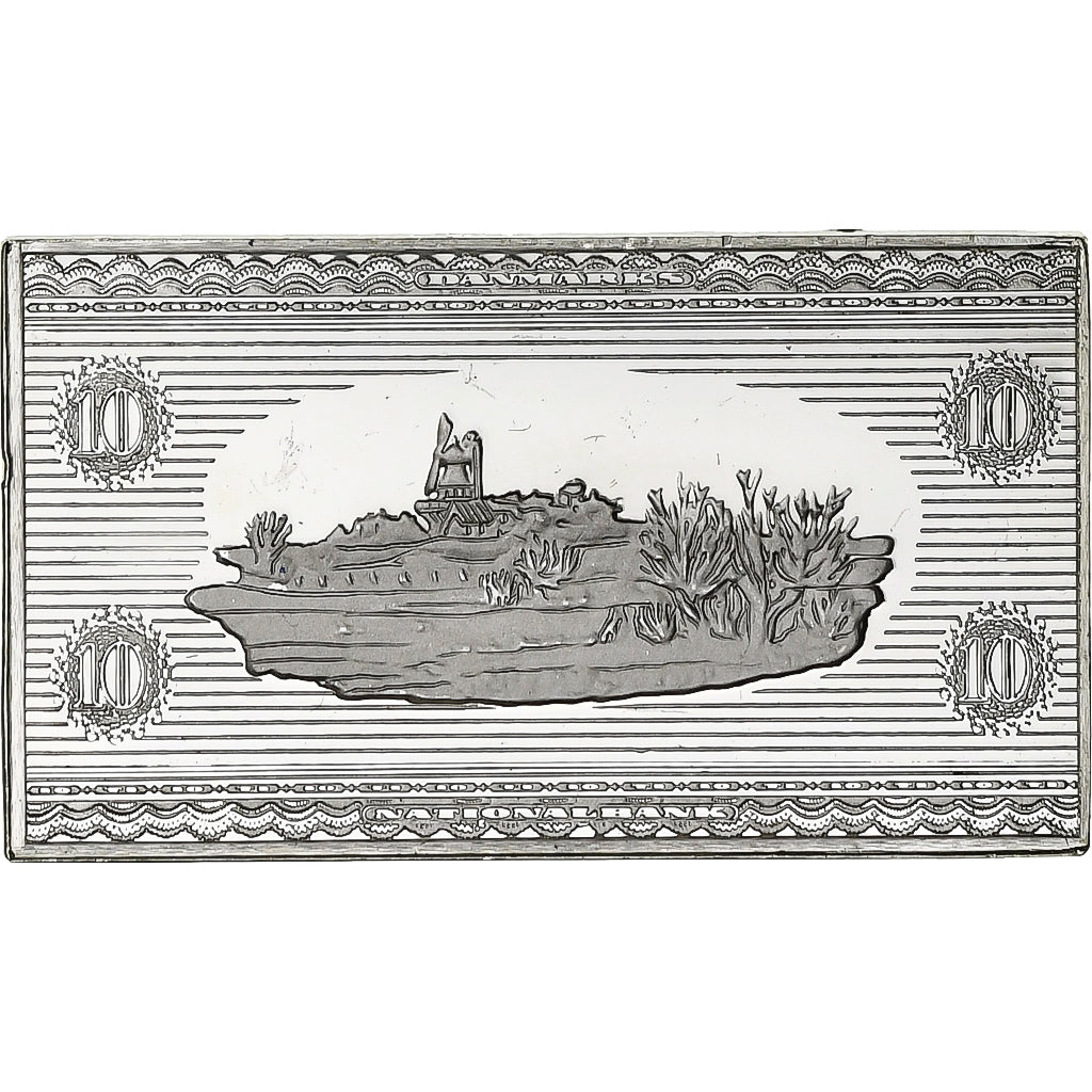 France, Timbre, Danmark, 10 Kroner, Silver, MS(63)