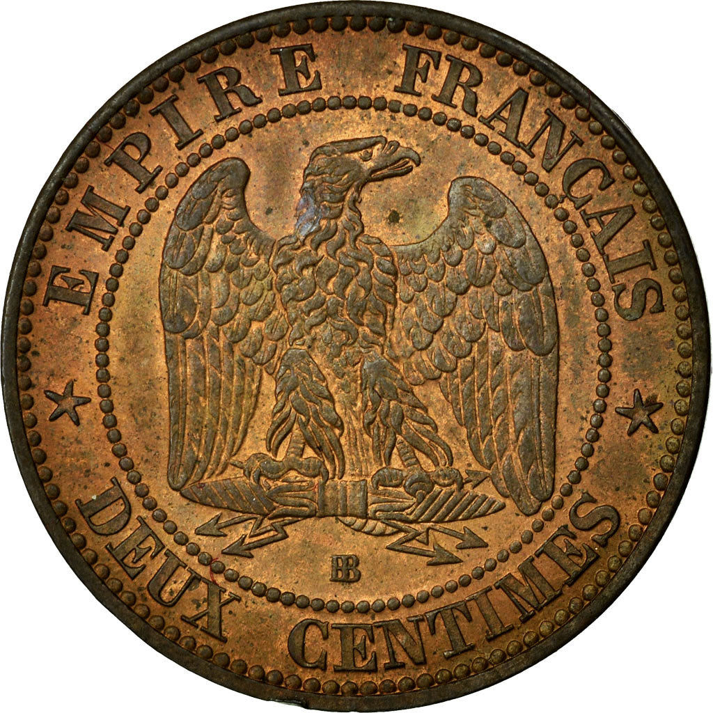 Coin, France, Napoleon III, Napoléon III, 2 Centimes, 1861, Strasbourg