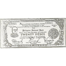 France, Timbre, Philippine National Bank, Twenty Pesos, Silver, MS(63)