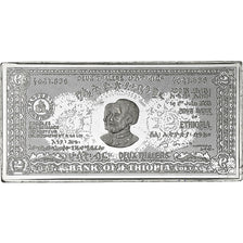 France, Timbre, Bank of Ethiopia, 2 Thalers, Silver, MS(63)