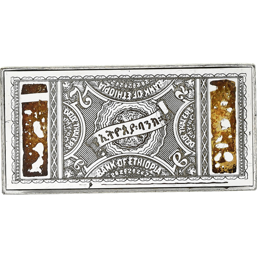 France, Timbre, Bank of Ethiopia, 2 Thalers, Silver, MS(63)
