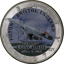 United States, Half Dollar, 2007, U.S. Mint, Premier vol du Concorde
