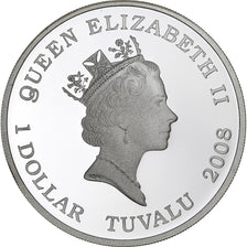 Tuvalu, Elizabeth II, Dollar, P-51 Mustang, 2008, Perth, Proof, Silver