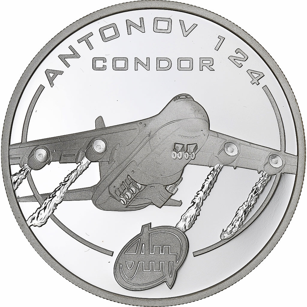 Îles Cook, Elizabeth II, Dollar, Antonov 124, Condor, 2008, Franklin Mint