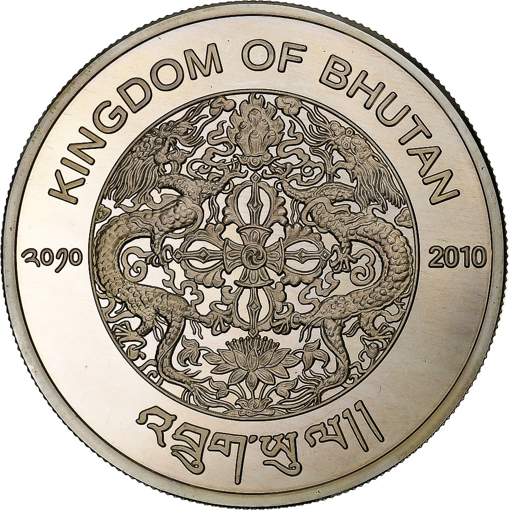 Bhutan, 300 Ngultrums, Charles A. Lindbergh, 2010, Silver, MS(64)