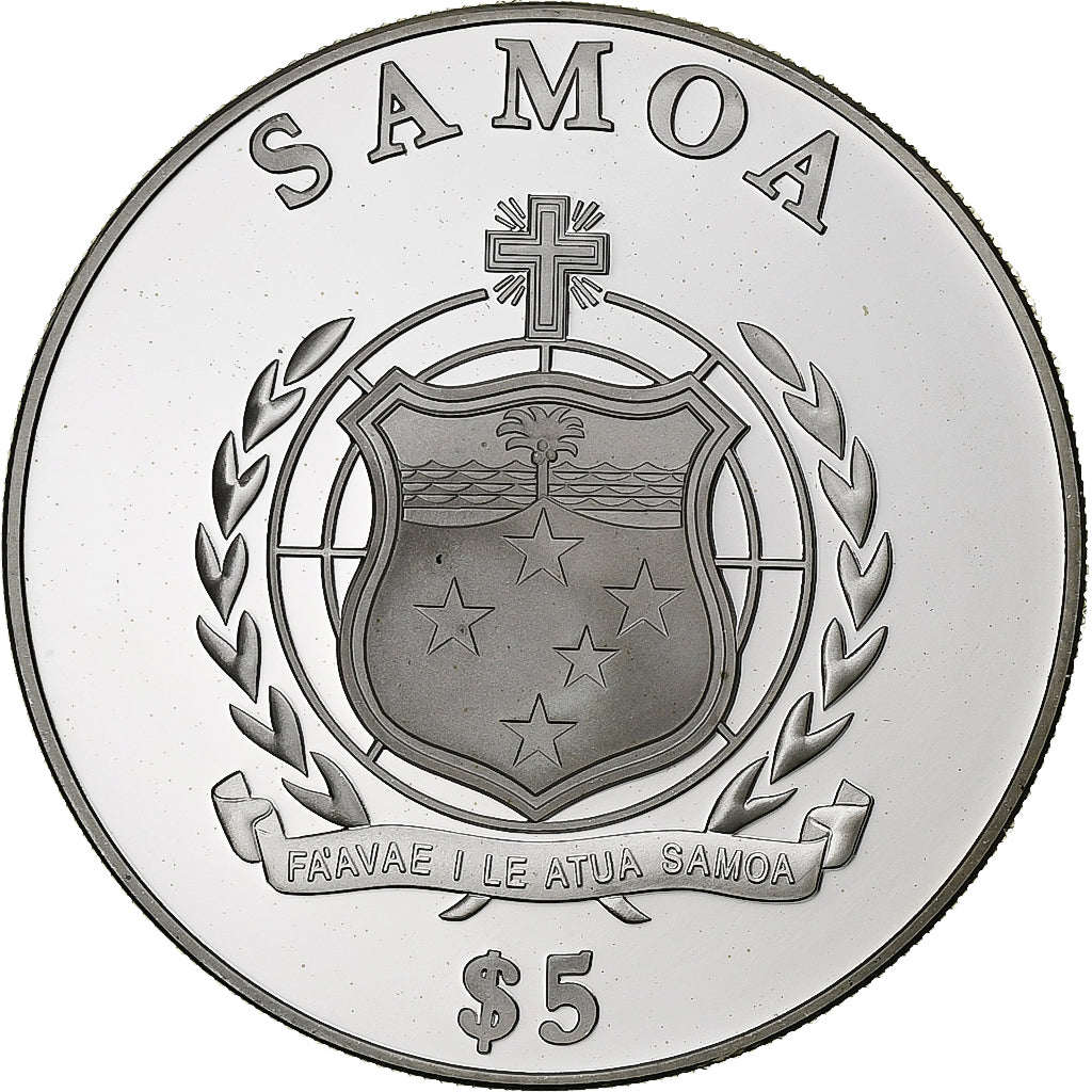 Samoa, 5 Dollars, Lilienthal Glider, 2010, Silver, MS(65-70)