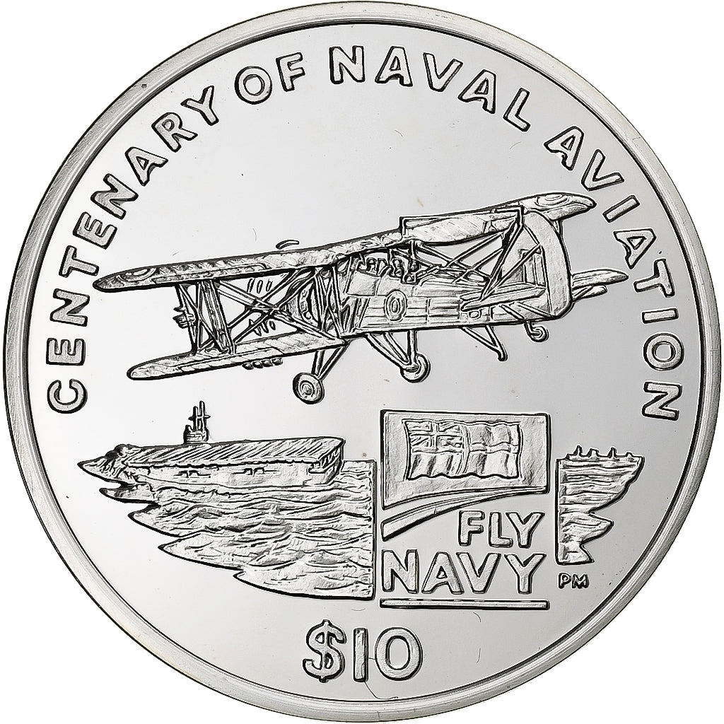 BRITISH VIRGIN ISLANDS, Elizabeth II, 10 Dollars, Centenary of Naval Aviation