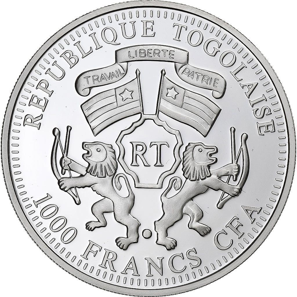 Togo, 1000 Francs CFA, Hugo Junkers, 2009, Argent, FDC