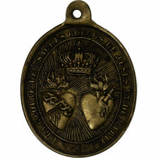 Frankrijk, Medaille, A la Gloire des Sacrés Coeurs de Jésus et Marie, Tin, ZF