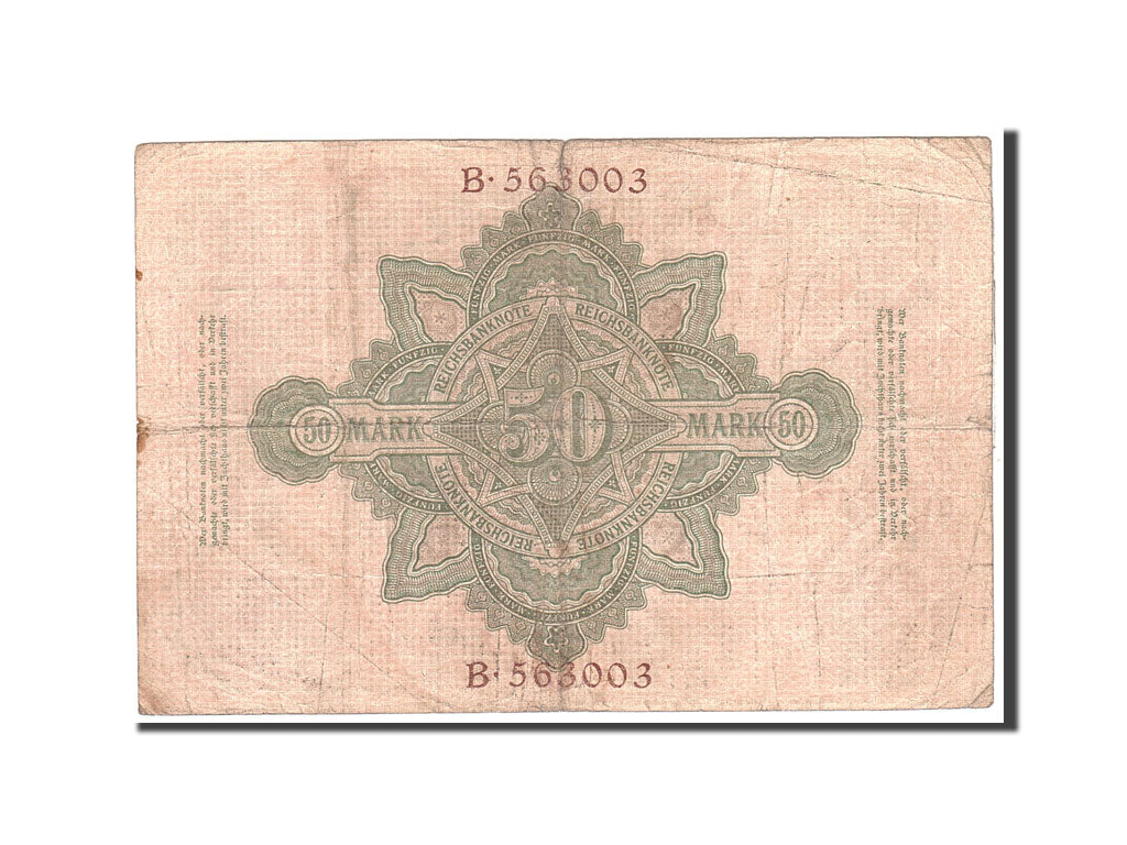 Banknote, Germany, 50 Mark, 1906, 1906-03-10, KM:26a, VG(8-10)