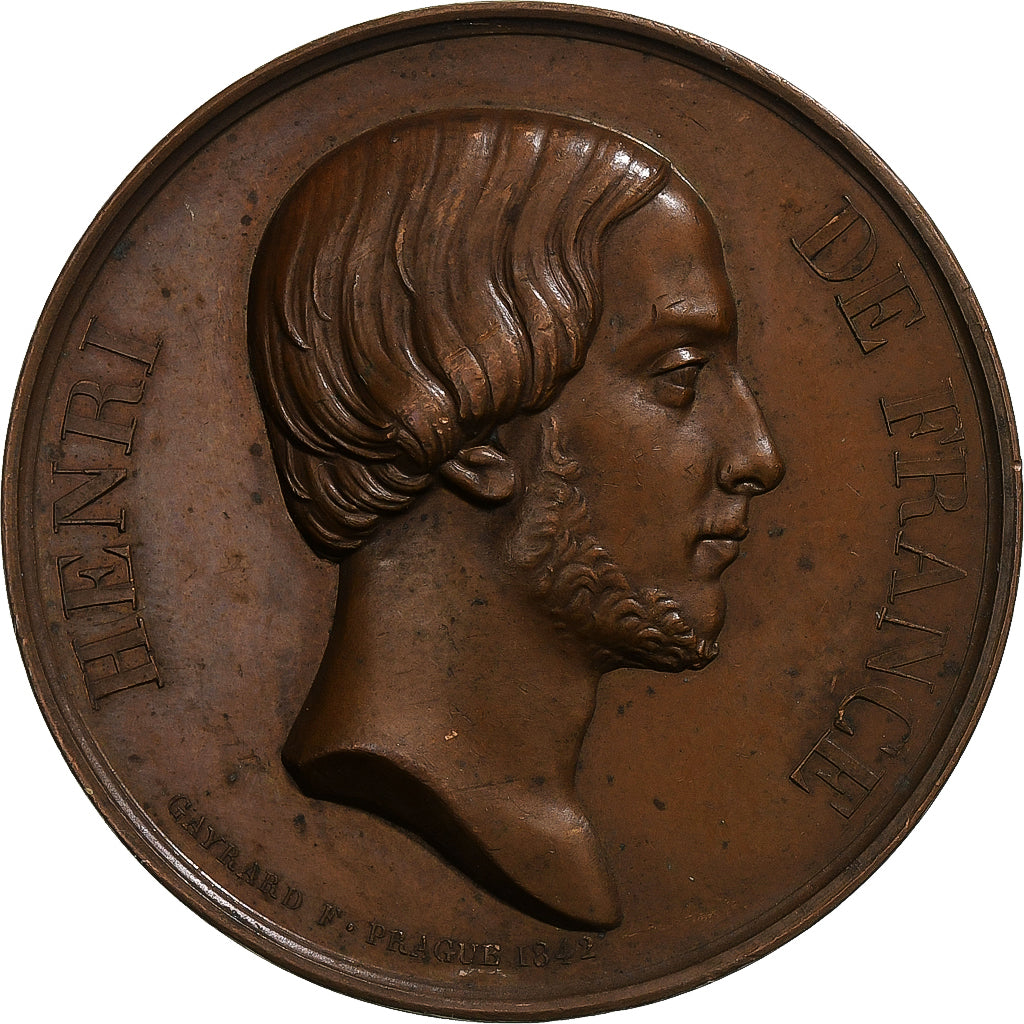 Francia, medalla, Henri De France, 1842, Cobre, Gayrard, EBC