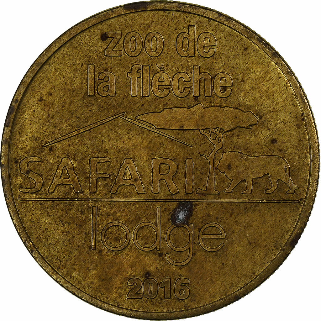 France, Jeton, Zoo de la Flèche, Ours Blanc, 2016, Cupronickel aluminium, TTB