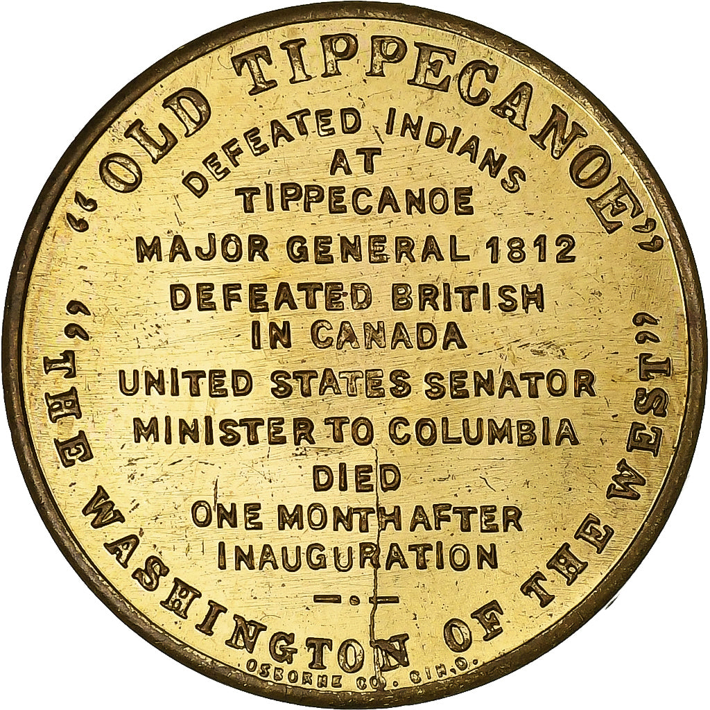 United States of America, Token, Henry Harrison, Copper-Aluminum-Nickel