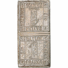 France, Timbre, Ein Kreuzer Bayern, Argent, SUP
