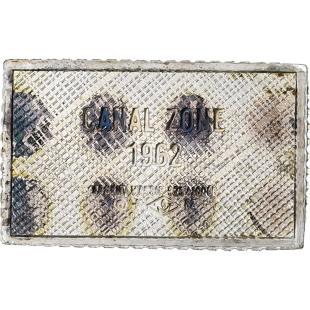France, Timbre, The Panama Canal Zone Postage, Silver, AU(55-58)