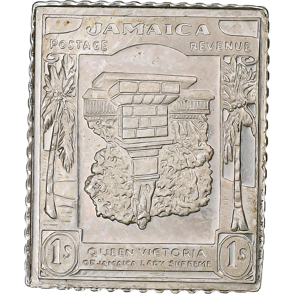 France, Timbre, Jamaica Postage Revenue, Queen Victoria, Argent, SUP