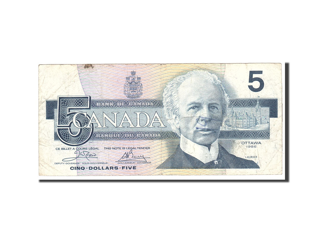 Billet, Canada, 5 Dollars, 1986, Undated, KM:95a2, TB