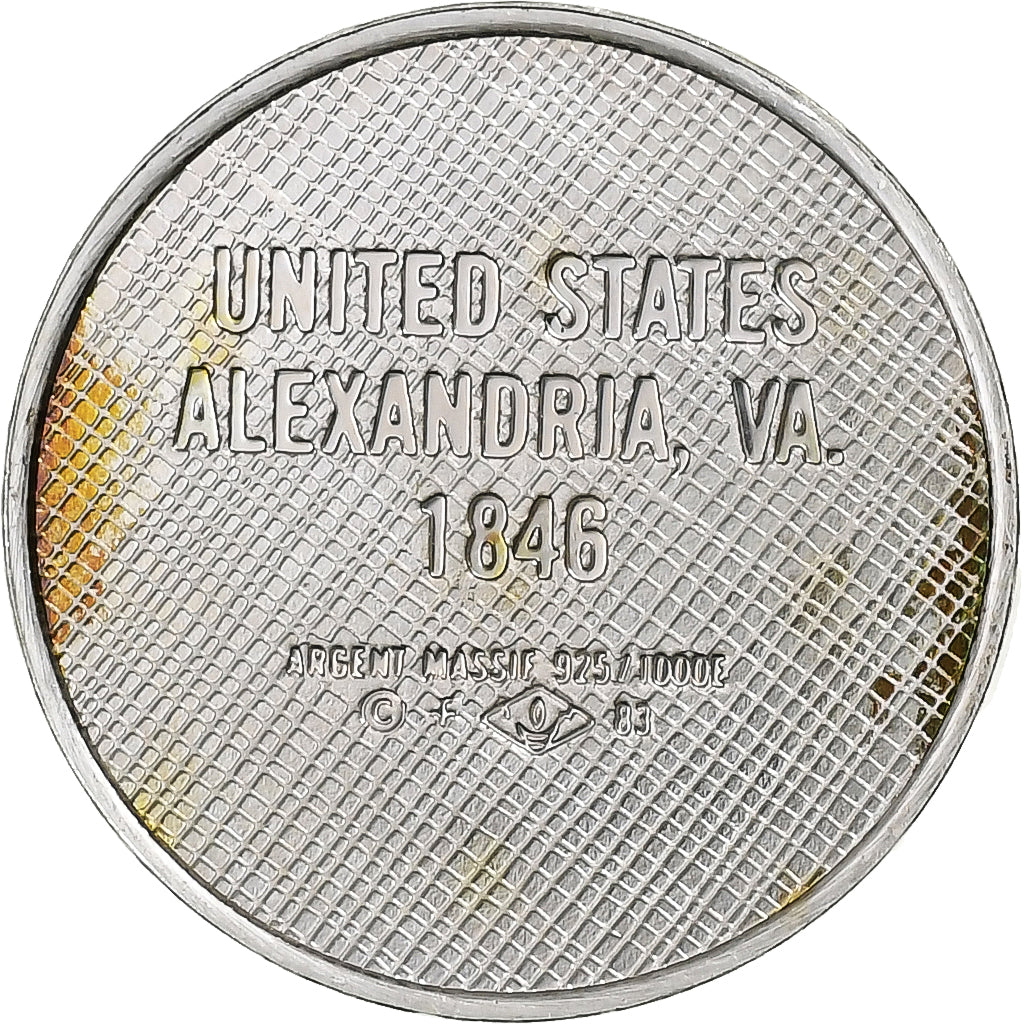 Frankrijk, Timbre, Alexandria Post Office, Paid 5, Zilver, PR