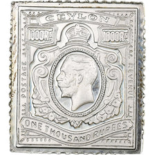 France, Timbre, Ceylon, 1000 Rupees, Argent, SUP