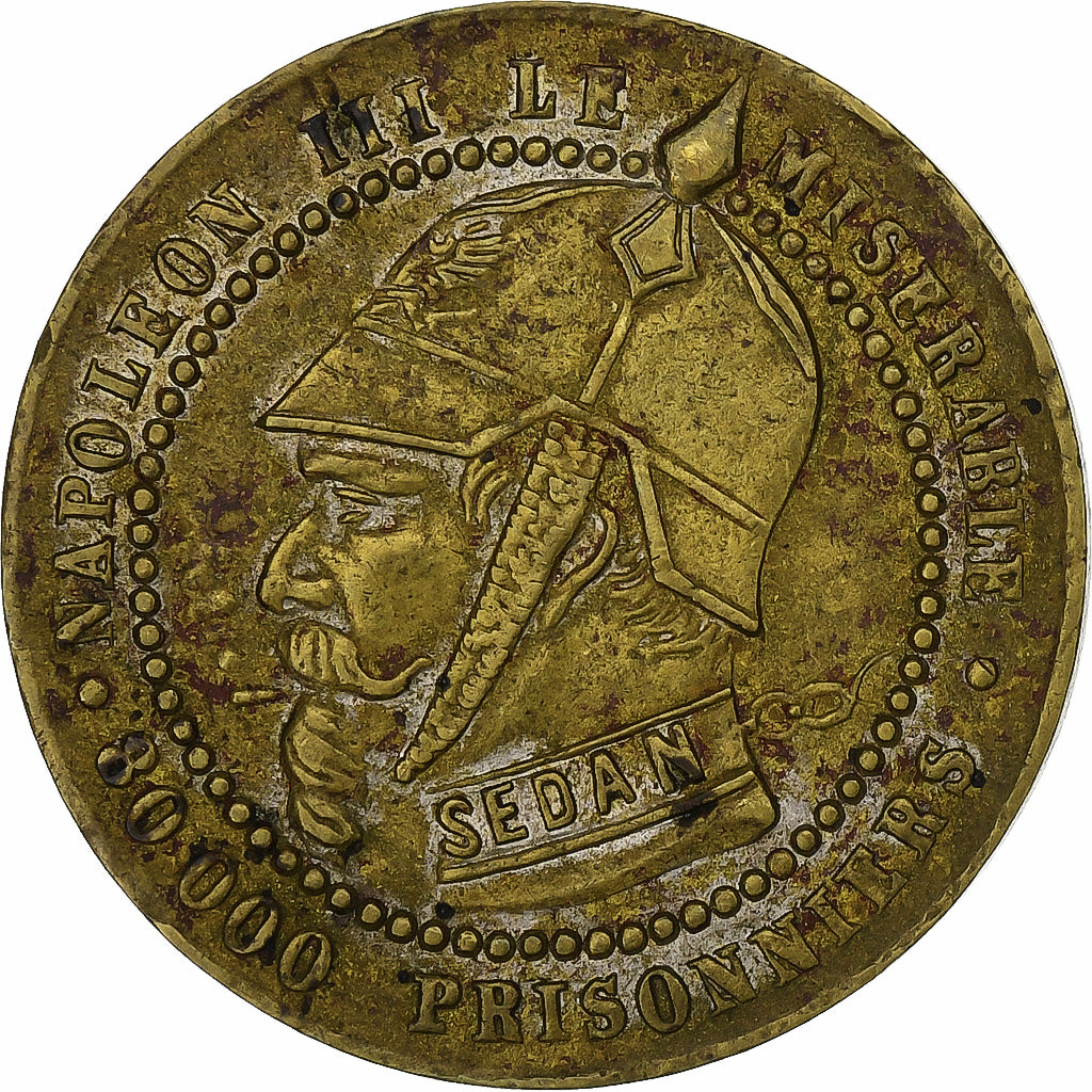 Frankreich, betaalpenning, Napoléon III, Satirique, Bataille de Sedan, 1870