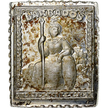 France, Timbre, Barbados, One Shilling, Silver, AU(55-58)