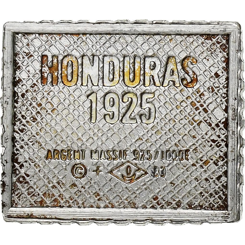 France, Timbre, Honduras, 10 Centavos, Silver, AU(55-58)