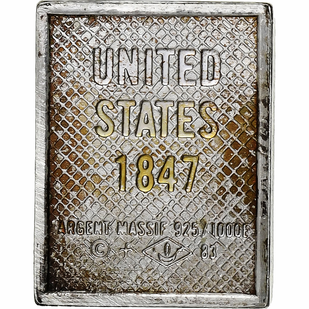 France, Timbre, U.S Post Office, 5 Cents, Silver, AU(55-58)