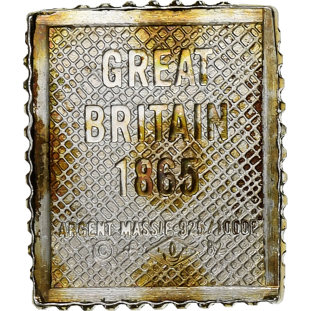 France, Timbre, Great Britain Postage, 10 Pence, Silver, AU(55-58)