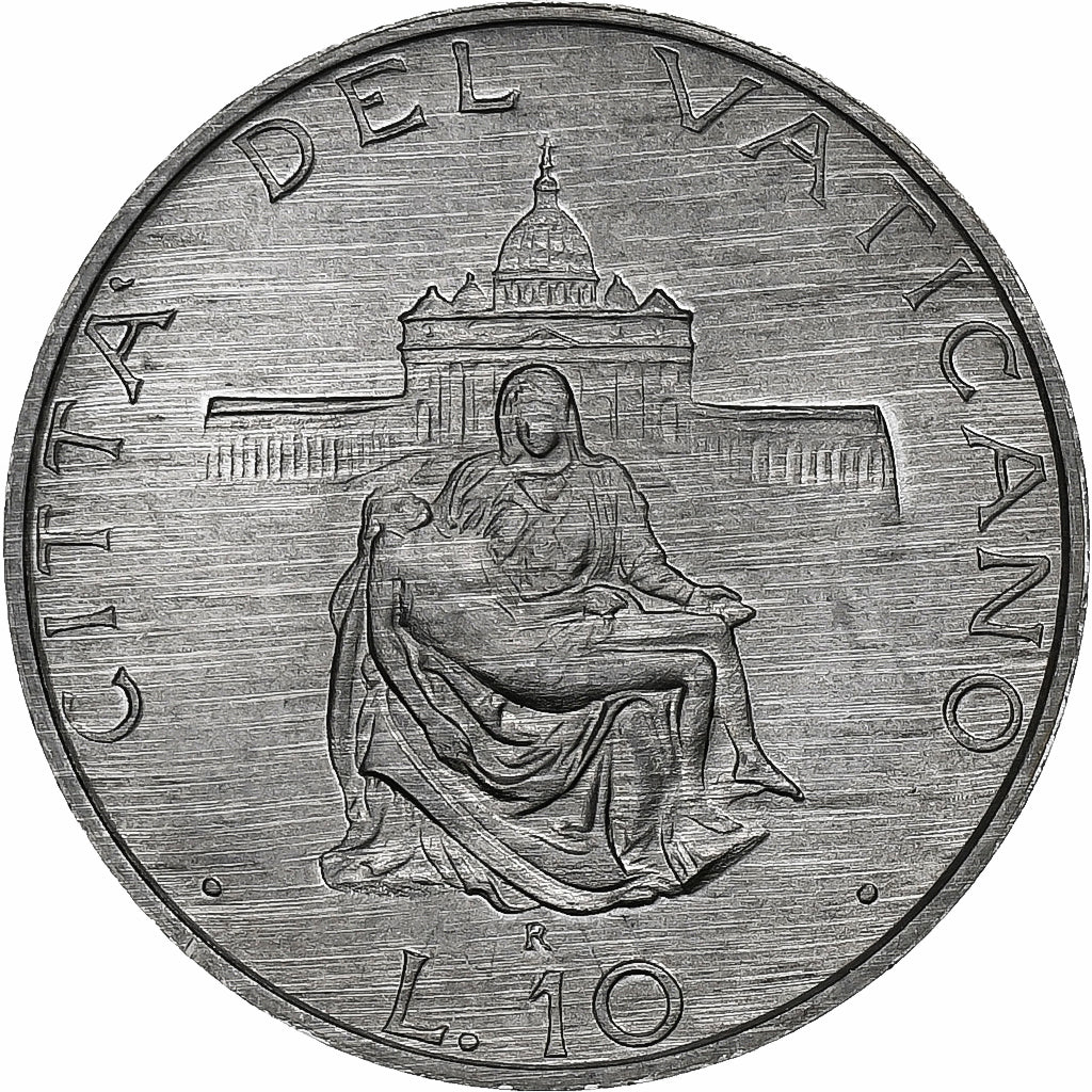 CIDADE DO VATICANO, John Paul II, 10 Lire, 1987, FDC, Alumínio, MS(65-70)