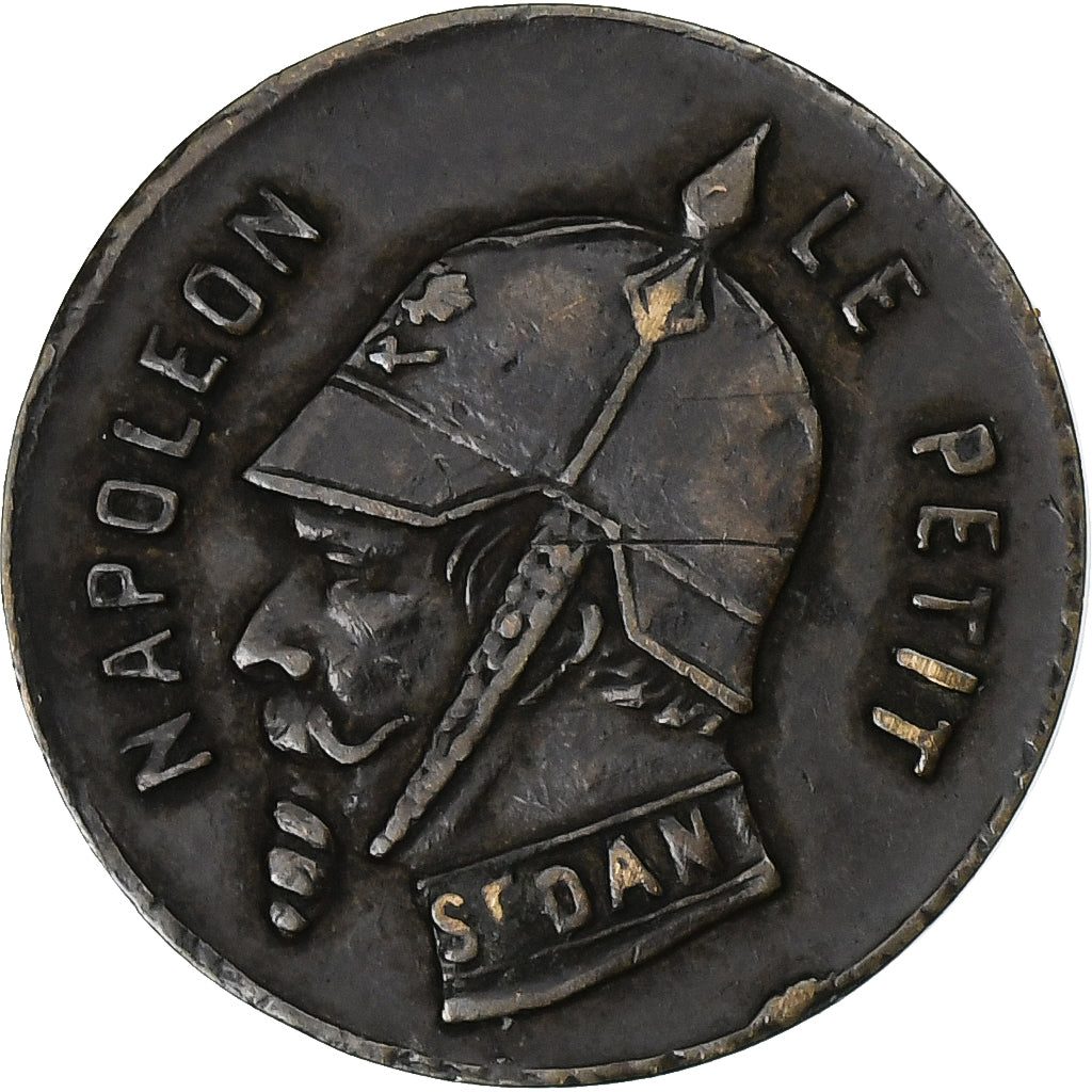 Francia, medalla, satirique, Napoléon le Petit, La Lacheté, 1870, Bronce, MBC