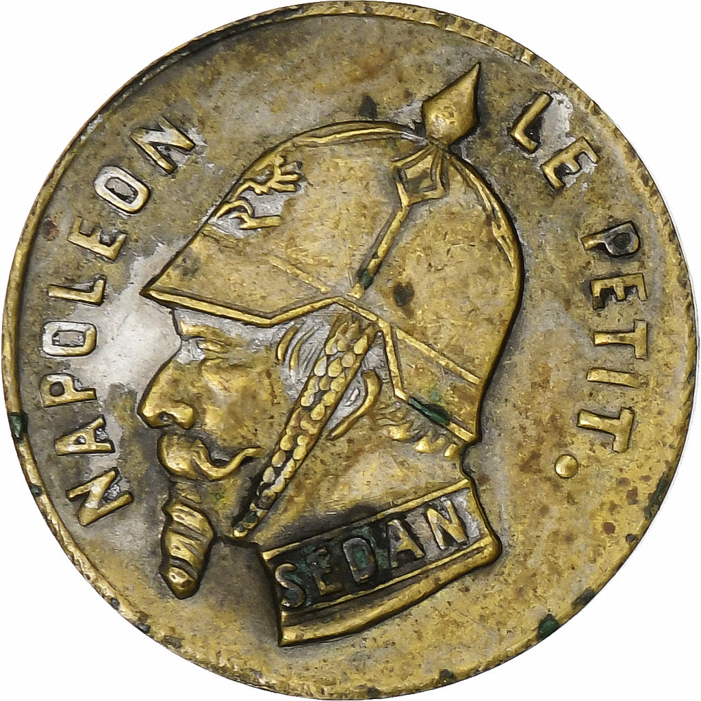 Frankreich, Medaille, satirique, Napoléon le Petit, La Lacheté, 1870, Bronze
