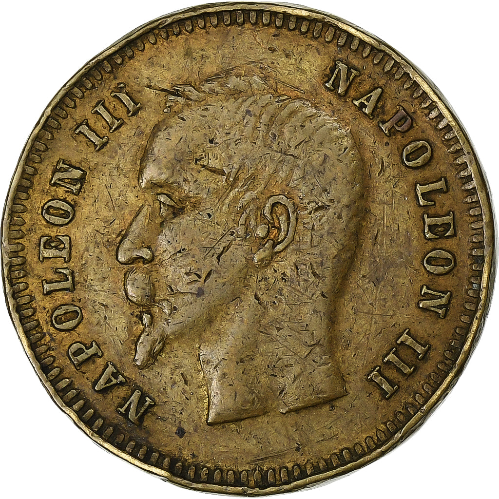 França, Token, Napoléon III, Jeu, La Grotte au Million, Latão, VF(30-35)