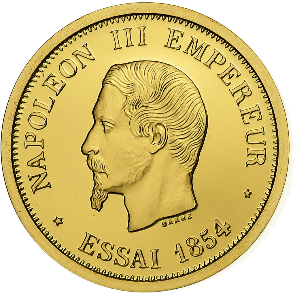 France, Medal, Réplique Essai 50 Francs Napoléon III, Gold, MS(64)