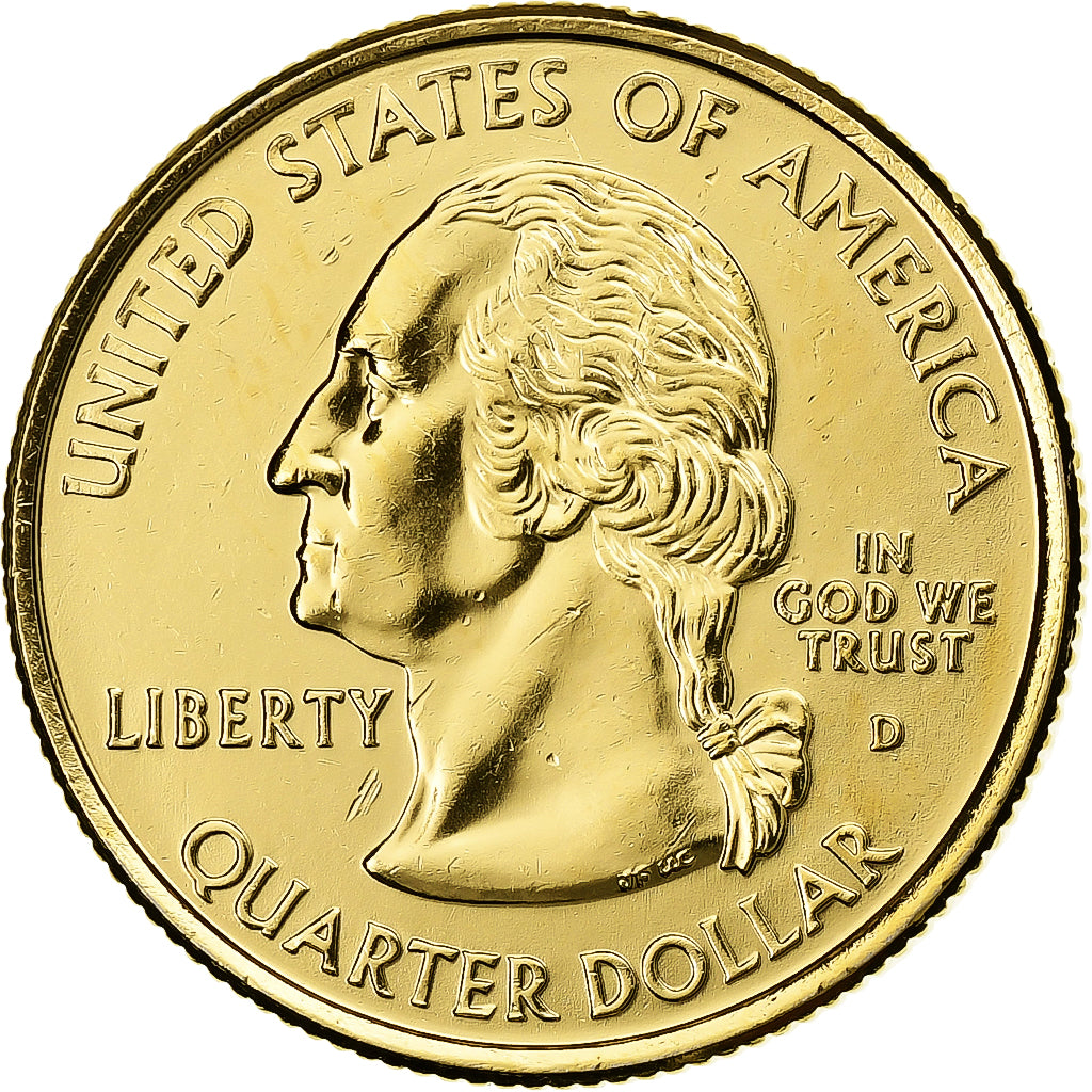 Stati Uniti, Quarter, Quarter Dollar, 2007, U.S. Mint, Maryland 1788, Doratura