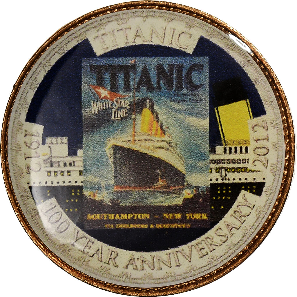 Gran Bretaña, Elizabeth II, 1/2 Penny, Titanic, 100 Ans, 1966, Bronce, SC+