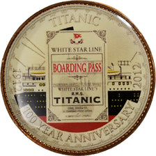 Great Britain, Elizabeth II, 1/2 Penny, Titanic, Boarding Pass, 1966, Bronze