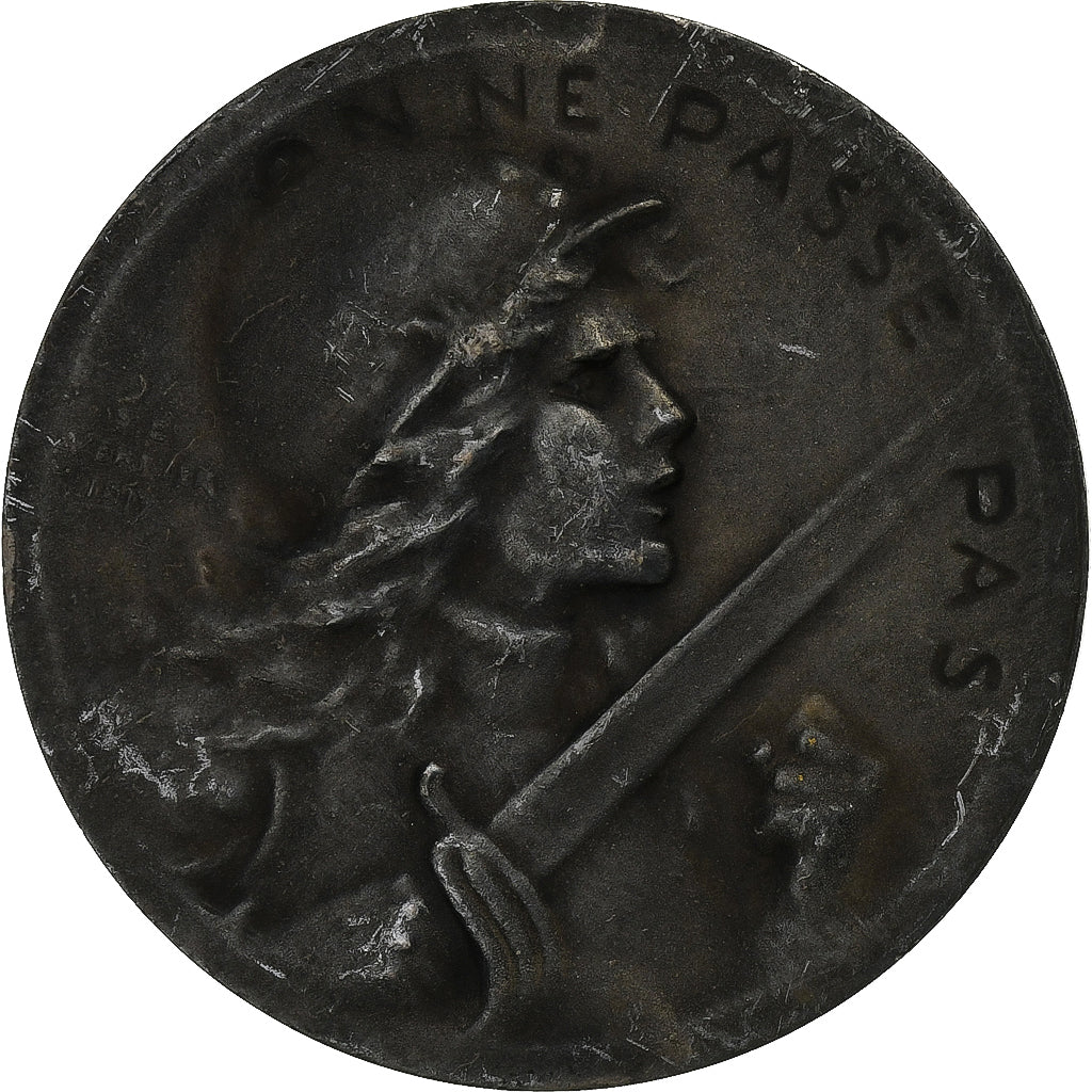 France, Médaille, Verdun , On ne passe pas, 1916-1917, Argent, Vernier, TTB+