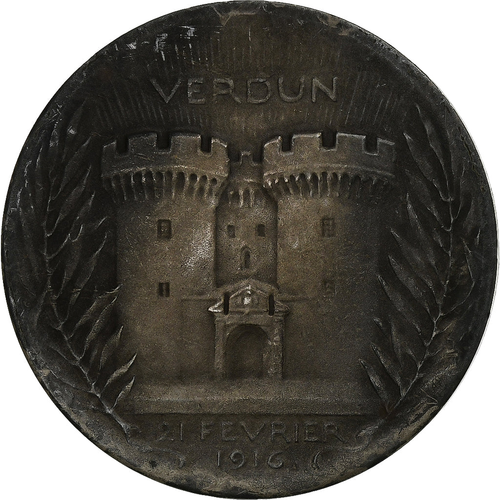 France, Médaille, Verdun , On ne passe pas, 1916-1917, Argent, Vernier, TTB+