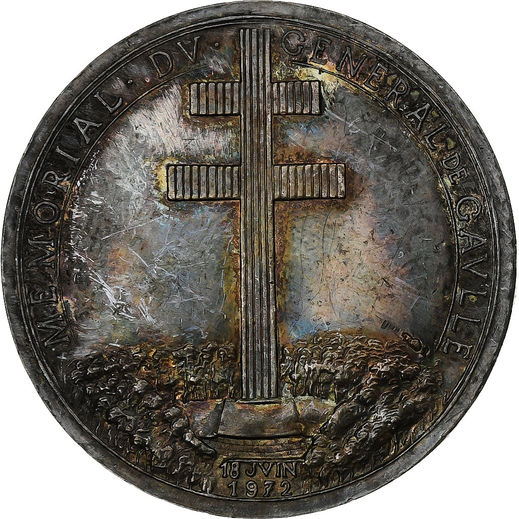 France, Medal, Mémorial du Général de Gaulle, 1972, Silver, De Jaeger
