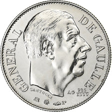 France, Medal, Charles de Gaulle, 1980, Silver, MS(65-70)