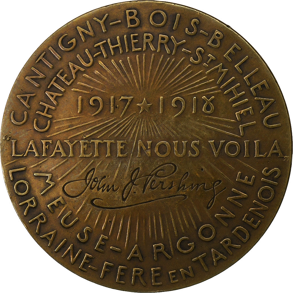 France, Médaille, John Pershing, American Expeditionary Forces, 1917-1919