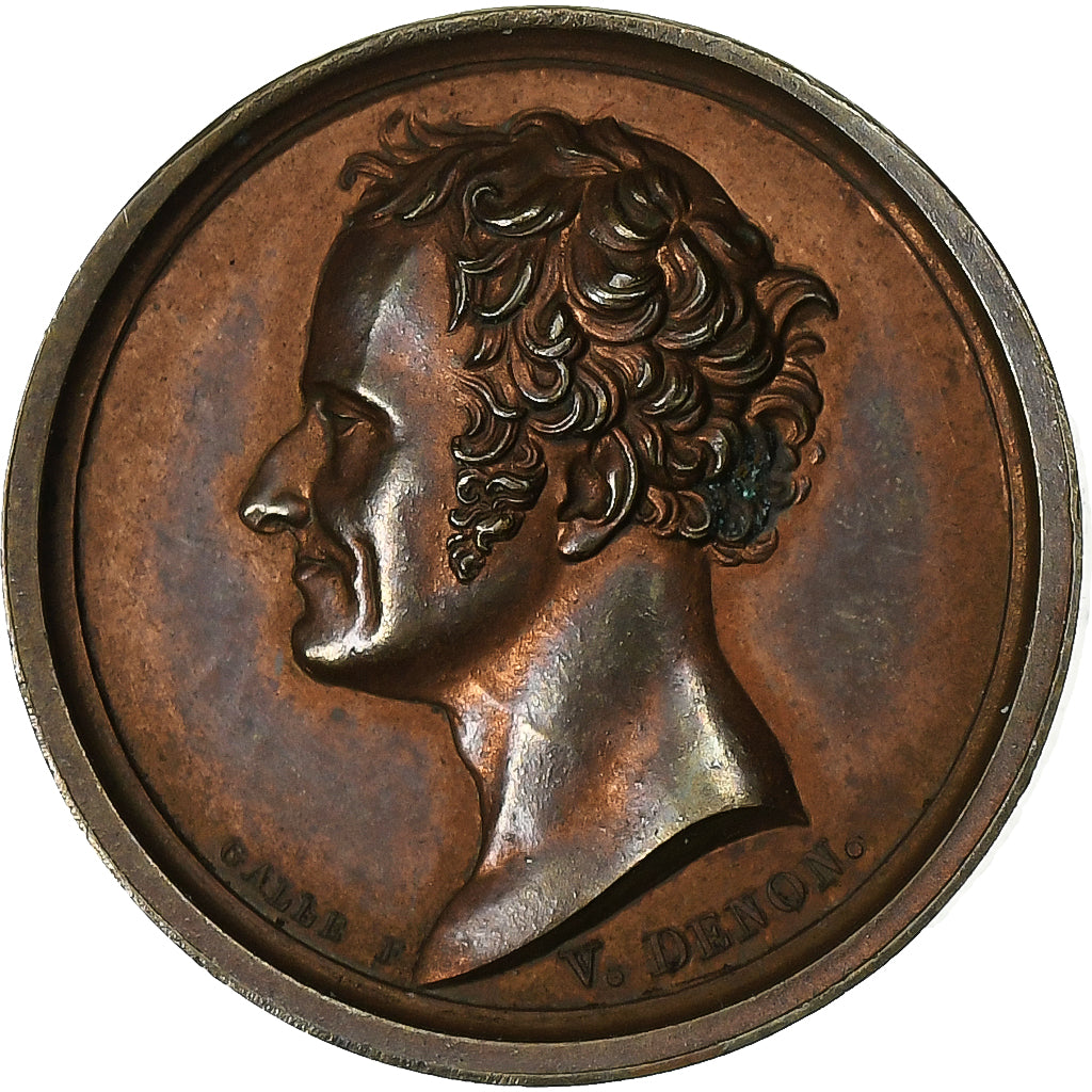 France, Medal, Vivant Denon, Bronze, Galle, MS(63)