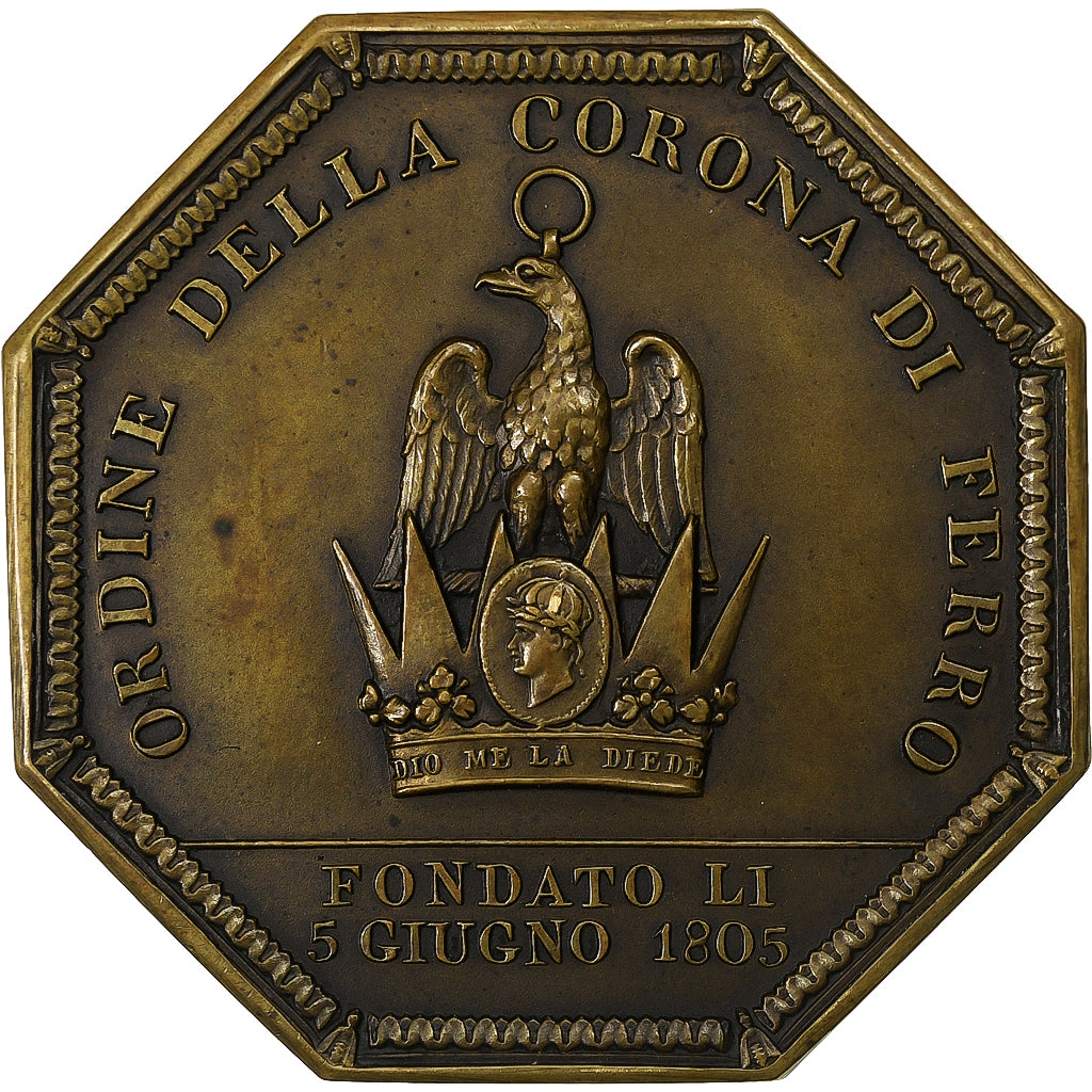 Francia, medaglia, Napoléon Ier, Ordre de la Couronne de Fer, 1805, Bronzo