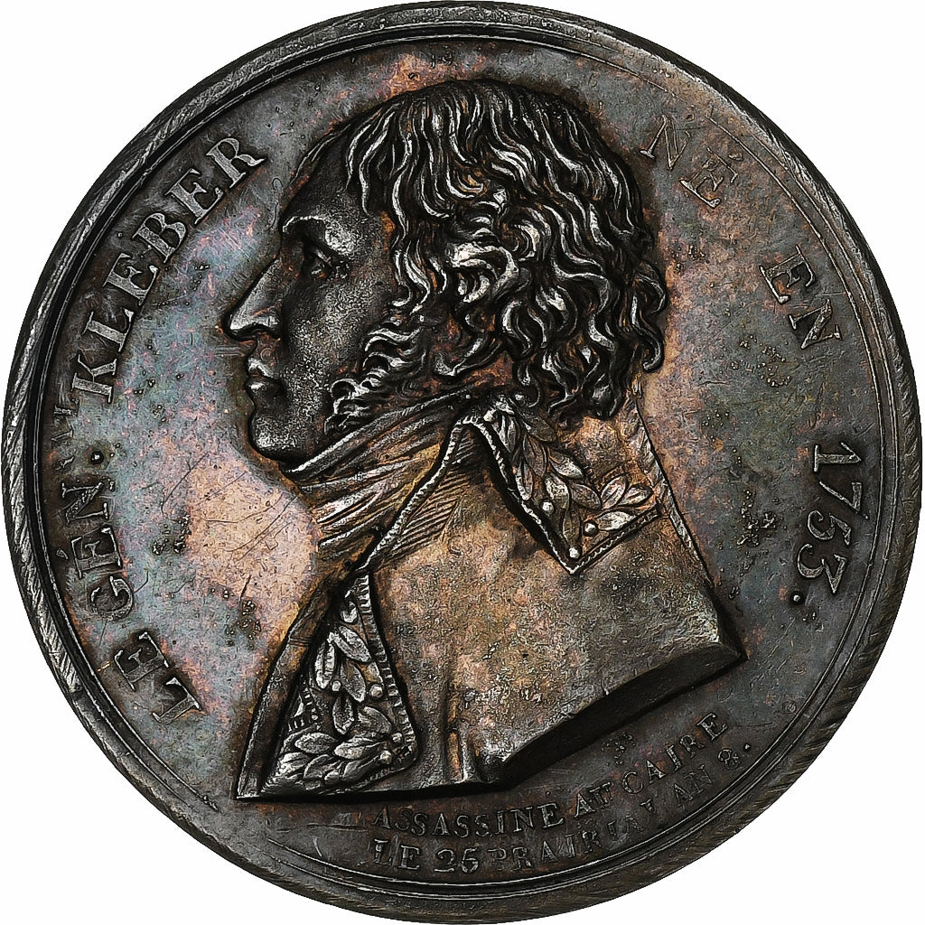 Francia, medaglia, Assassinat du Général Kleber au Caire, An 8 (1800)