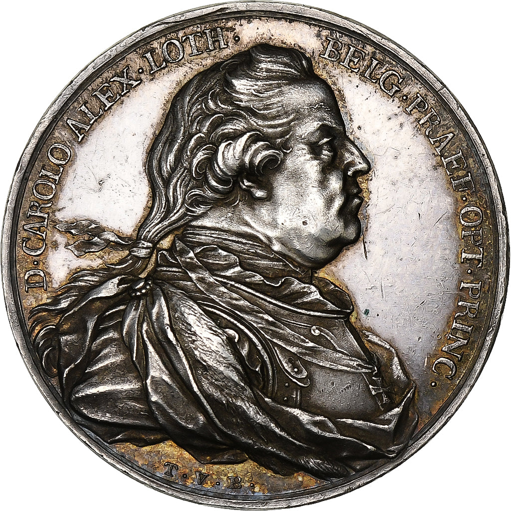AUSTRIAN NETHERLANDS, Token, Mort de Charles de Lorraine, 1780, Silver, Van
