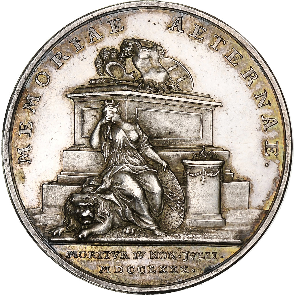 AUSTRIAN NETHERLANDS, Token, Mort de Charles de Lorraine, 1780, Silver, Van
