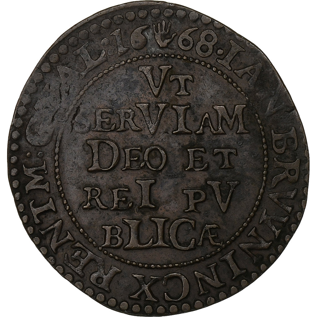 Países Baixos Austríacos, Token, Jean Bruynincx, Trésorier d'Anvers, 1668