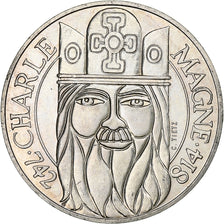 France, 100 Francs, Charlemagne, 1990, Paris, Silver, AU(55-58), Gadoury:905
