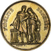 France, Médaille, Mariage, Fidélité Bonheur, 1874, Vermeil, Petit, SPL